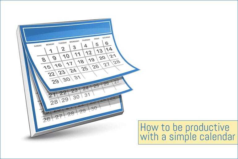 How to be productive with a simple calendar Flipping Heck!
