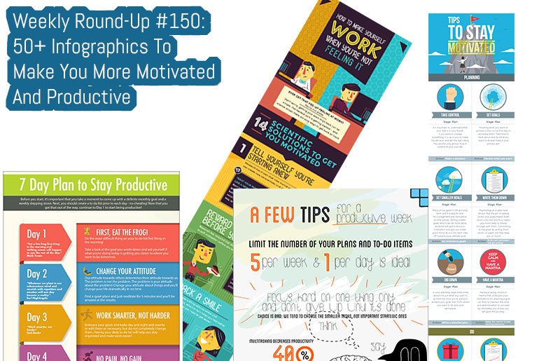 Weekly Round-Up #150: 50+ Infographics To Make You More Motivated And Productive