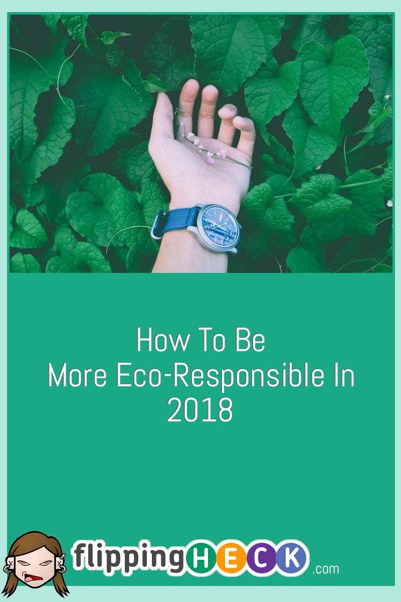 How To Be More Eco-Responsible In 2018